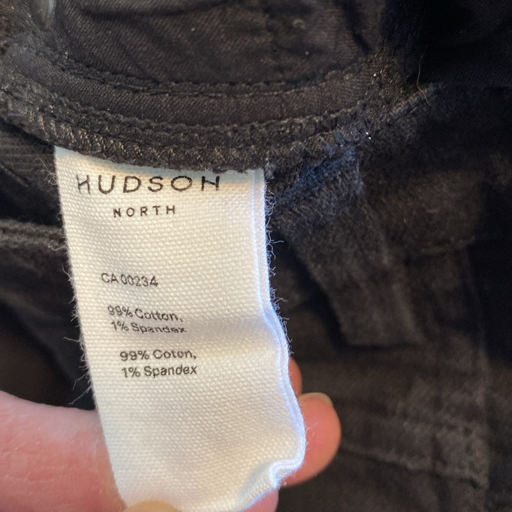 Hudson Wide Leg Cropped Dark Denim Trousers - Picture 7 of 9